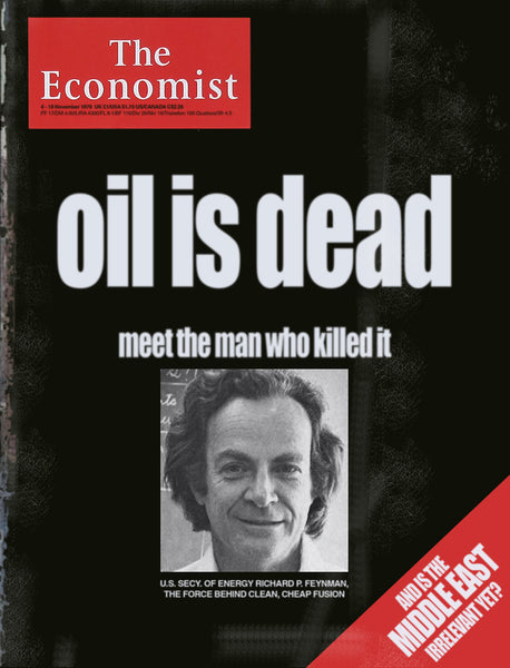 "Vintage" The Economist Magazine from 1979, featuring U.S. Secretary of Energy Richard Feynman