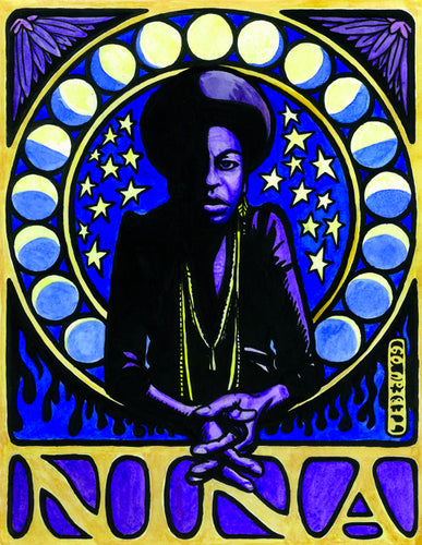 nina simone art portrait john tebeau