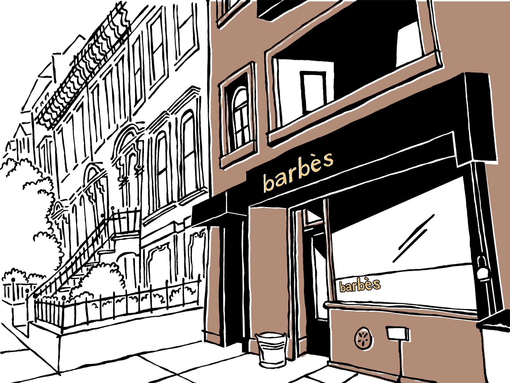 Barbes Brooklyn South Slope art print featuring iconic NYC music bar