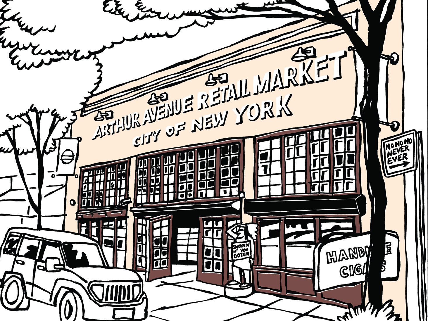 bronx beer hall nyc art by john tebeau