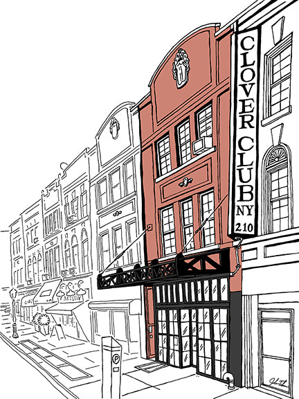 Clover Club bar of Brooklyn, NY signed prints. (ships free in the US)