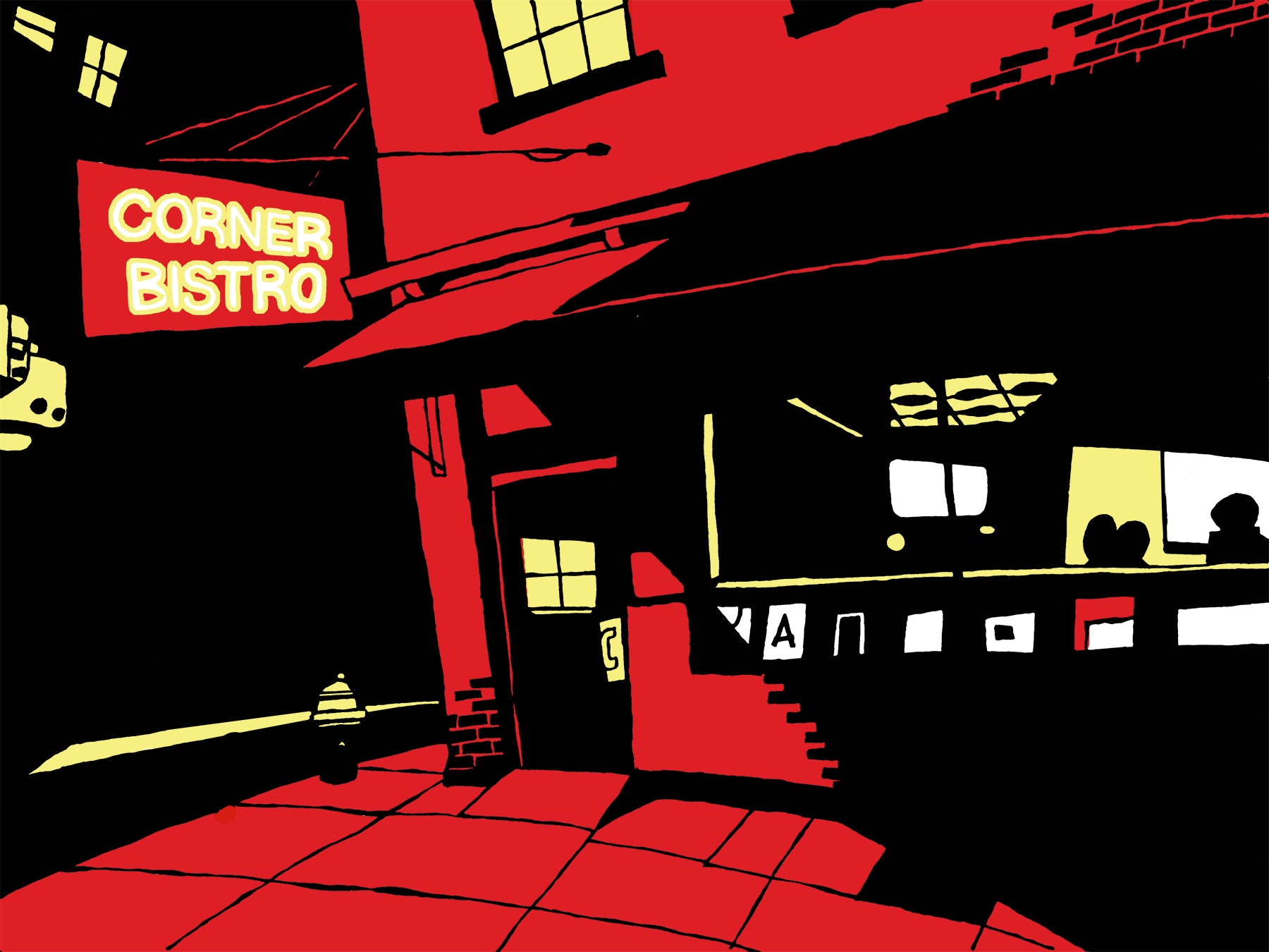 Corner Bistro of the West Village in Manhattan, New York signed prints. (ships free in the US)