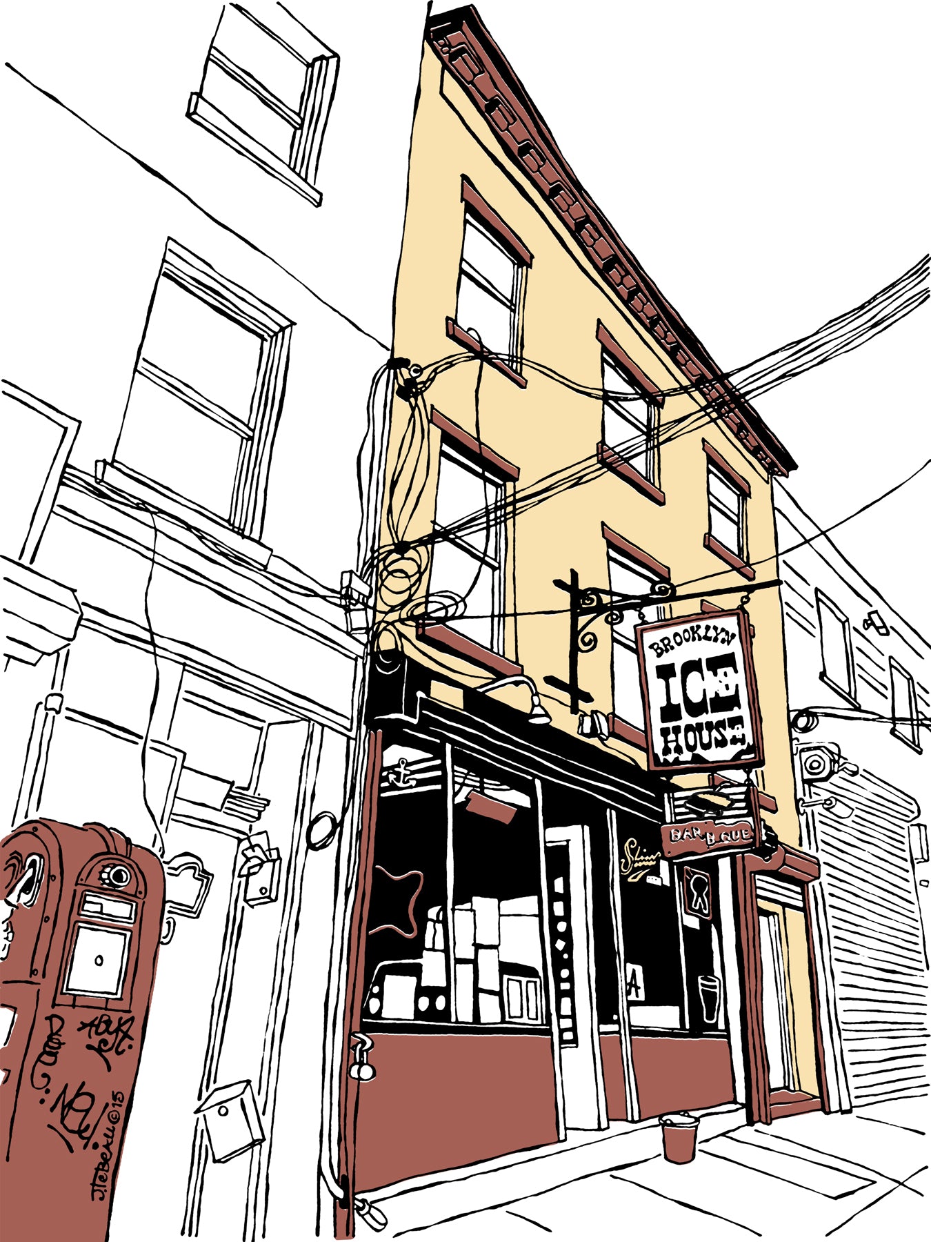 brooklyn ice house red hook art john tebeau