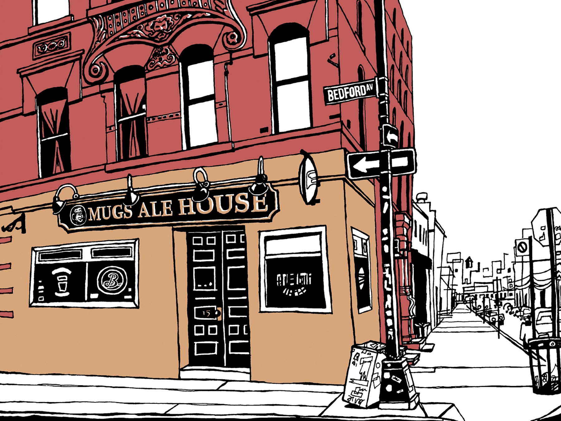 mugs alehouse williamsburg brooklyn nyc art john tebeau