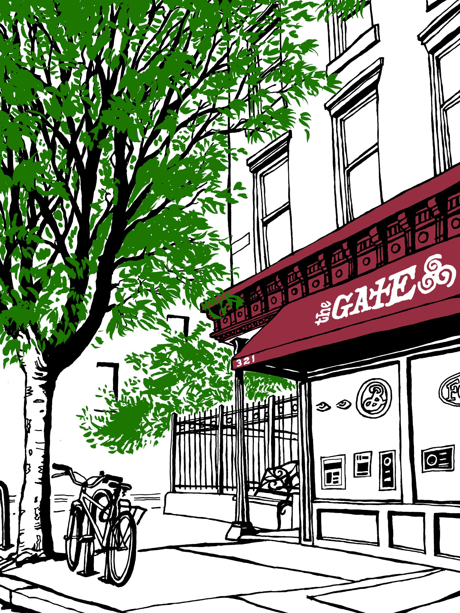 the gate bar park slope brooklyn nyc art john tebeau