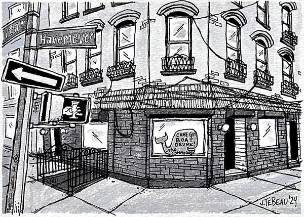 The Commodore bar of Williamsburg, Brooklyn signed art prints. (ships free in the US)