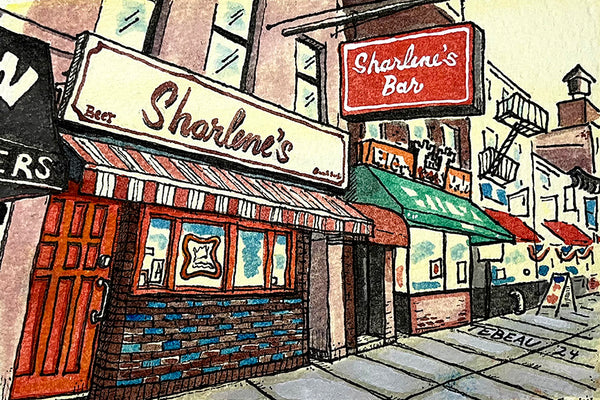 Sharlene's Bar of Prospect Heights, Brooklyn signed art prints. (ships free in the US)