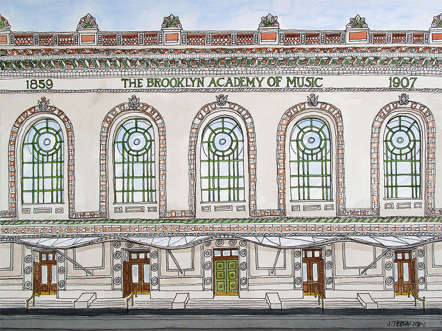 BAM! The Brooklyn Academy of Music — signed art prints. (ships free in the US)