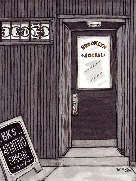 Brooklyn Social of Carroll Gardens, signed art prints. (ships free in the US)