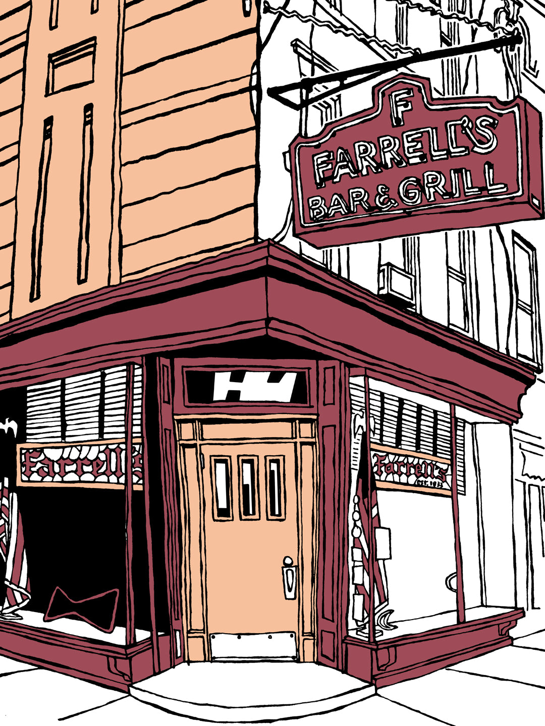 Farrell's Bar of Windsor Terrace, Brooklyn: signed prints. (ships free in the US)
