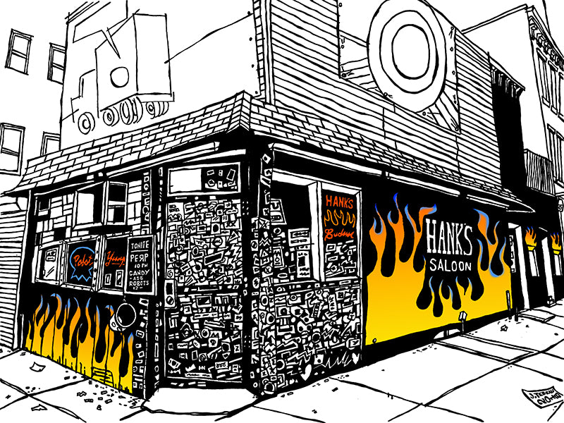 Hank's Saloon of Brooklyn: Signed Art Print of a Great Good Place of New York