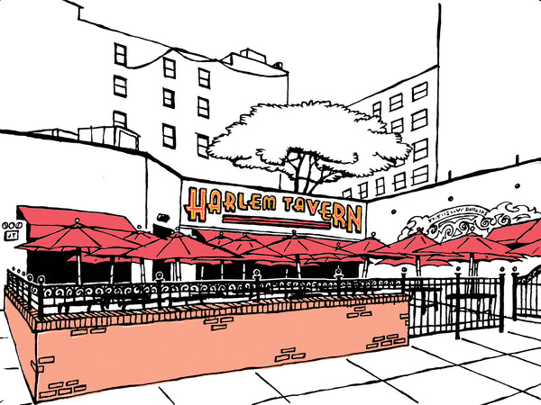 Harlem Tavern of New York City, signed art prints (free shipping in the US)