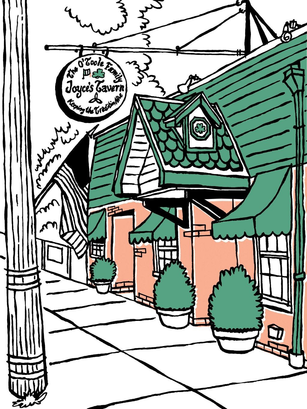 Joyce's Tavern of Staten Island, NY signed prints. (ships free in the US)