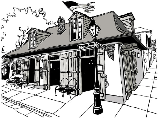 Lafitte's Blacksmith Shop bar of New Orleans signed prints