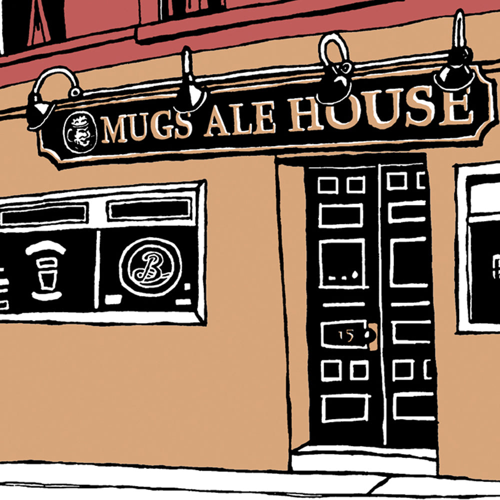 Mugs Alehouse of Williamsburg Brooklyn signed art prints John Tebeau Art