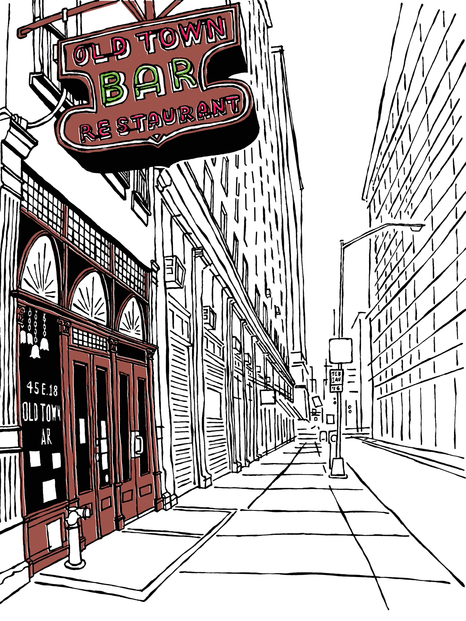 Old Town Bar of New York signed art prints