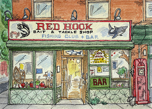 Red Hook Bait & Tackle of Brooklyn NY signed art prints. (ships free in the US)