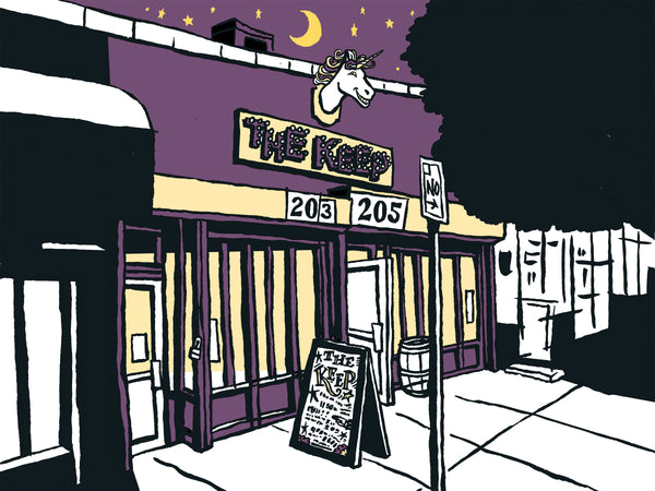 the keep bar ridgewood bushwick nyc art print Tebeau